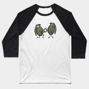 Hand grenade marriage proposal funny couples army Baseball T-Shirt